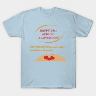 happy 28st wedding anniversary T-Shirt